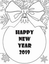 Year Coloring Pages Printable Happy sketch template