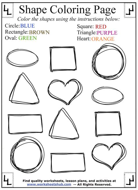 shape coloring pages