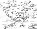 Cretaceous Grandis Bipedal Crocodile sketch template