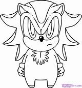 Shadow Coloring Hedgehog Pages Drawing Step Sheets Color Kids Print Chibi Easy Draw Designlooter Popular Library Clipart 61kb Coloringhome sketch template