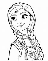 Anna Frozen Coloring Face Pages Template sketch template