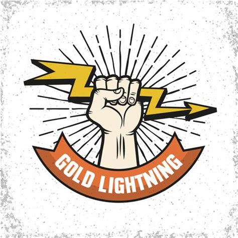 lightning logo emblem  vector art  vecteezy