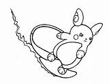 Raichu Alola Pokemon Alolan Additionally Forms sketch template