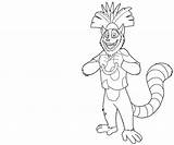 Julien King Coloring Pages Madagascar Getcolorings Getdrawings Library Clipart Popular Julian sketch template