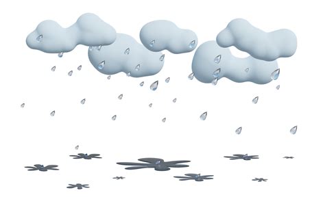 cloud  rain  water splash   rainy season isolated concept