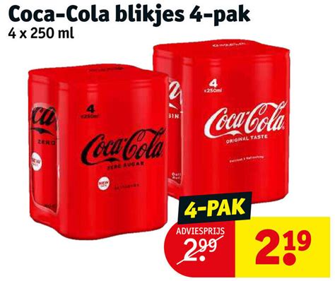 coca cola blikjes  pak   ml promotie bij kruidvat