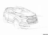 Ford Ecosport Sketch Wallpaper Ipad 1024 Thumbnail Caricos sketch template