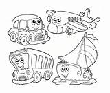 Transportation Coloring Pages Land Getdrawings sketch template