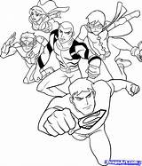 Justice Coloring Pages League Young Printable Nightwing Print Flash Superboy Lego Kid Colouring Robin Miss Artemis Unlimited Color Martian Drawing sketch template