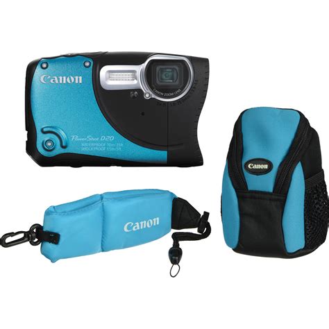 canon powershot  waterproof digital camera kit blue