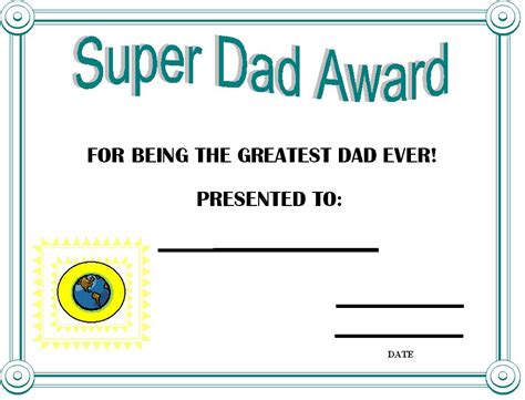 fathers day printables certificates happy fathers day dad i love you