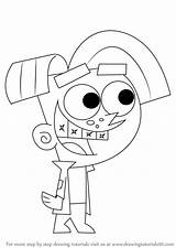 Fairly Oddparents Chester Draw Drawing Step Cartoon sketch template
