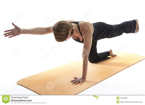yoga asana stock photo image  long handed position