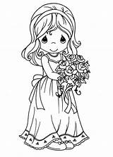 Coloring Precious Moments Pages Maid Easter Puppy Kitty Wedding Honor Princess Printable Kids Books Mom Color Colouring Girls Getcolorings Couples sketch template