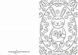 Easter Coloring Card Pages Bunny Printable Doodle Cards Happy Colorings Drawing sketch template
