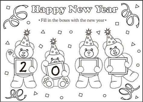 happy  year color pages  printables  year coloring pages