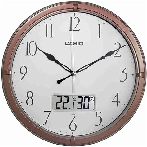 amazoncom casio ic   wall clock  day  date analog digital display casio watches