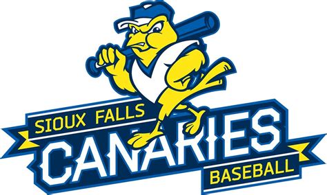 sioux falls canaries logo alternate logo american association  professional baseball aapb