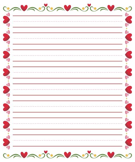 printable lined paper  borders     printablee