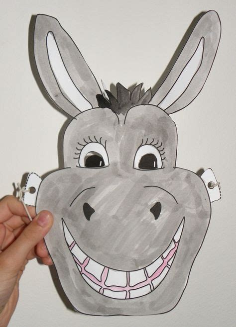 donkey mask   printable template  kids