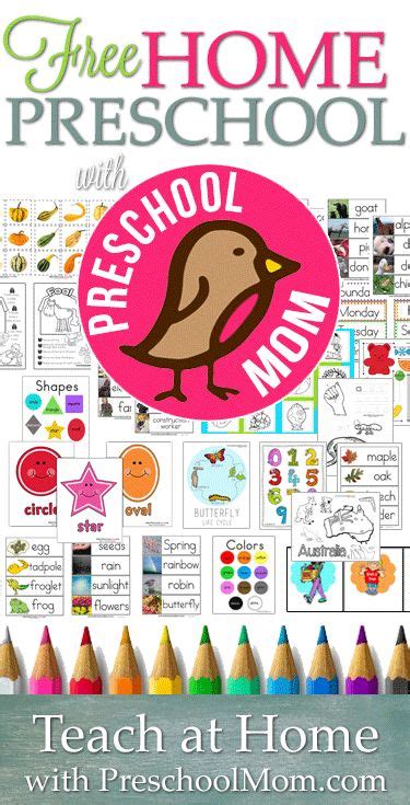 teach preschool  home   printables