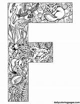 Letters Animal Coloring Pages Alphabet Printable Print Letter Printablee Cheetah Via sketch template