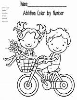 Coloring Math Pages Kids Printable Worksheet Addition Color Number Kindergarten sketch template