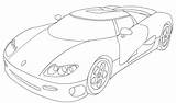 Koenigsegg Coloring Pages Drawing Konigsegg Mclaren F1 Regera Line Printable Template sketch template