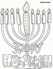 hanukkah coloring pages religious doodles