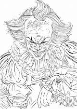 Pennywise Clown Effrayant Wonder sketch template