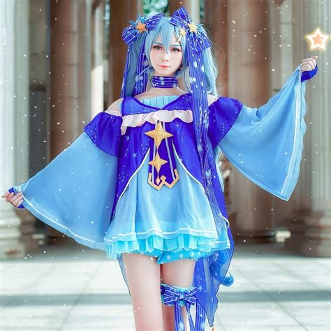 New Vocaloid Hatsune Miku Cosplay Costume Snow Miku Cosplay Fancy Dress