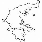 Greece Map Outline Drawing Vector Drawings Vectorportal Wall Santorini Paintingvalley sketch template