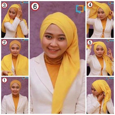 tutorial hijab segi empat paris simple  sehari