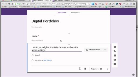 create  google form youtube