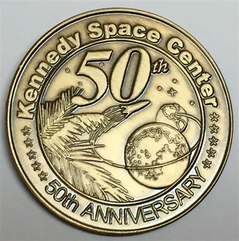 nasa space coin medal  anniversary  kennedy space center