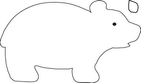 simple bear pattern  felt paper  crafting stencil pattern