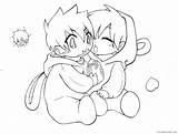 Coloring Pages Chibi Anime Couple Comments Cute sketch template