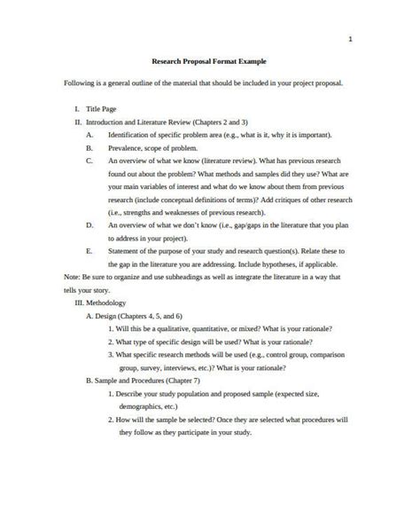 research project proposal outline templates