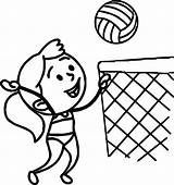 Coloring Pages Volleyball Getcolorings Print Printable sketch template