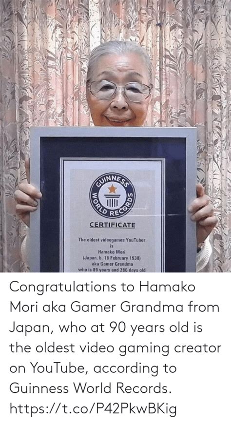 congratulations to hamako mori aka gamer grandma from japan who at 90