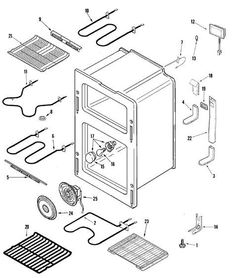 oven diagram parts list  model merbas maytag parts range parts searspartsdirect