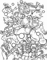 Coloring Dragon Ball Pages Books Super Printable Anime sketch template