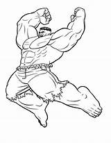 Hulk Coloring Smash Jumping Netart sketch template