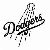 Dodgers Stencil Logo Angeles Los Mlb sketch template