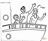 Cruise Ship Coloring Pages Drawing Printable Color Drawings Supercoloring Silhouettes sketch template