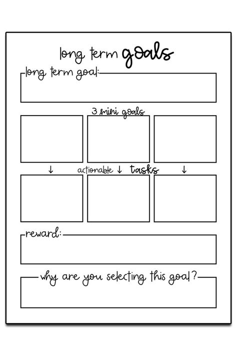 goal setting worksheets updated     goal planner