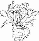 Spring Coloring Pages Flower Print sketch template