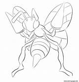 Coloring Pages Pokemon Beedrill Printable Weedle Mega Generation Weed Drawing Joint ぬりえ Color Print Getcolorings ポケモン Colorings Getdrawings Template する sketch template