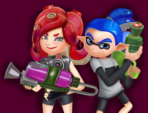octoling and blue by generallyunamused on deviantart