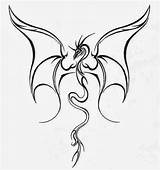 Dragon Tattoo Stencils Simple Stencil Flying Designs Drawing Outline Drawings Line Tattoos Tribal Wings Lined Outlines Printable Thin Deviantart Blue sketch template